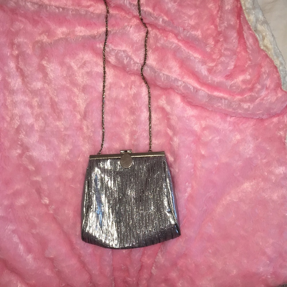 Silver shoulder bag
